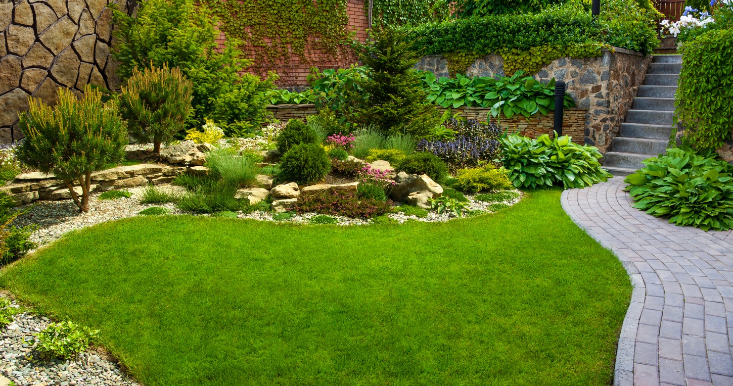 Garden,Stone,Path,With,Grass,Growing,Up,Between,The,Stones.detail